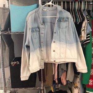 Size 18/20 Bleached Out Denim Jacket